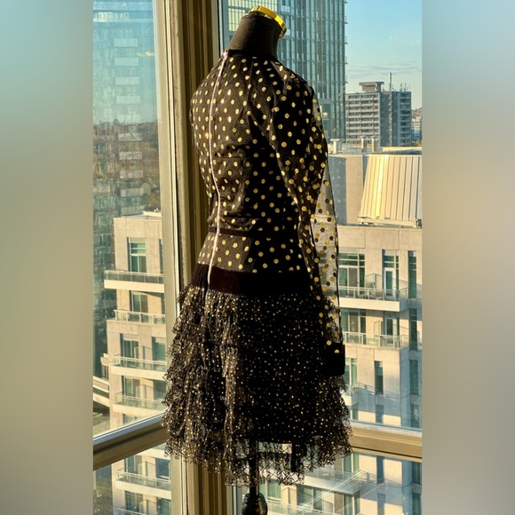 🆕 BRONX & BANCO 🧿 NWT Suns Mesh & Velvet Fit & Flare Mini Dress - Sz S - US 4 - Picture 5 of 16